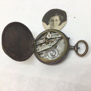 Antique Swiss Pocket Watch Case Locket Keepsake Relic Late 1800s Steampunk Parts